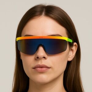 Sports Sunglasses Neon Wraparound Shield UV400 Unisex